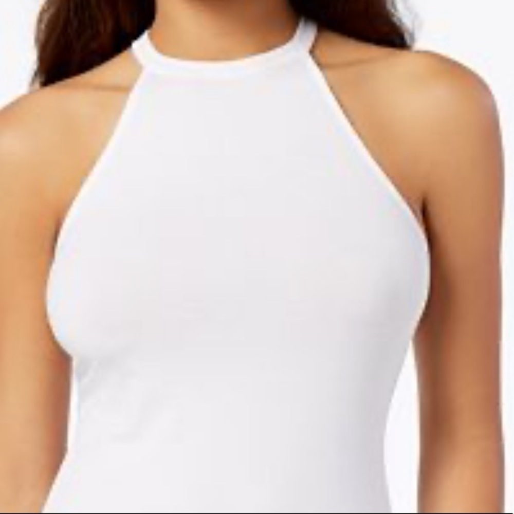 Zara Halter cropped top white size S